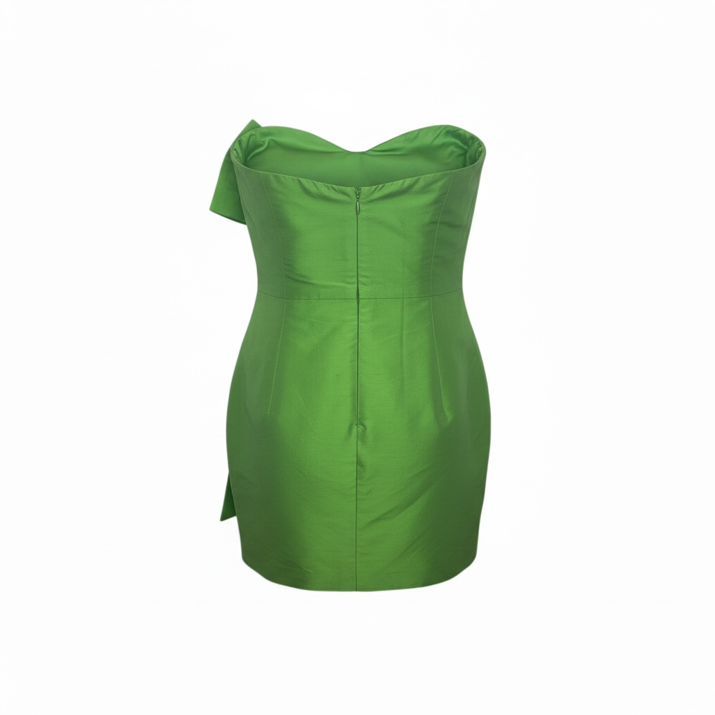 Elegant Green Strapless Dress