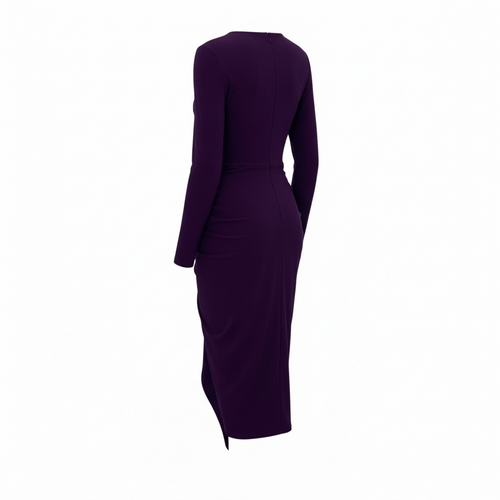 Donna Karan Purple Long Sleeve Dress