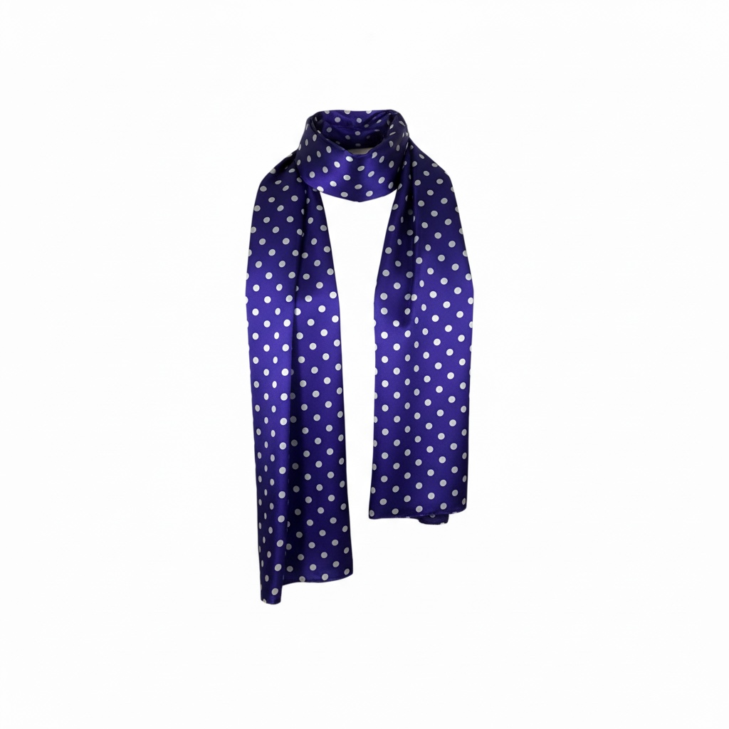 Polka Dot Purple Scarf