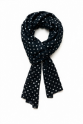 Polka Dot Black Scarf