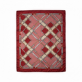 Elegant Red and Pink Silk Scarf
