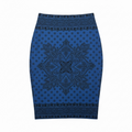 Blue Floral Pattern Skirt