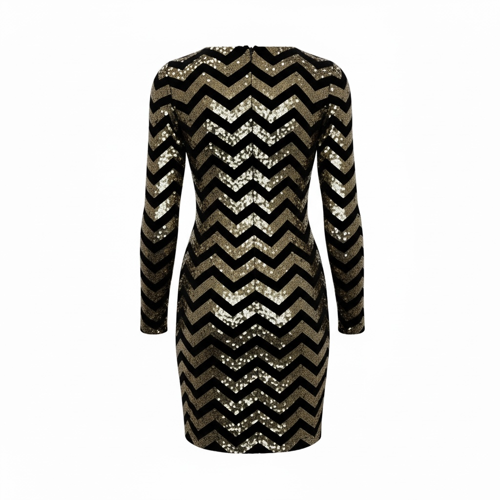 RolyPoly Sequined Chevron Dress