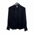 Medium Michael Kors Women's Black Paisley Blouse