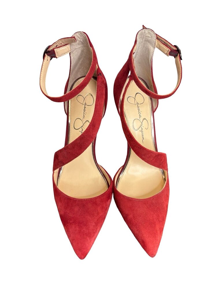 Jessica Simpson Red Suede High Heels