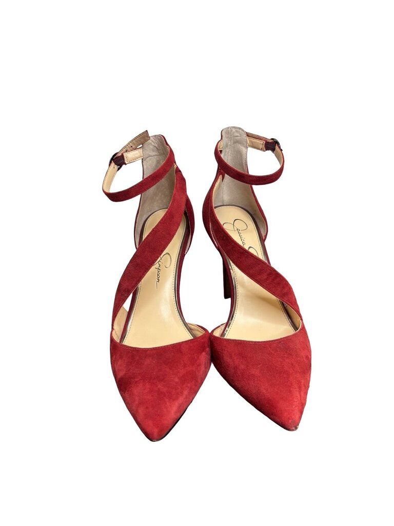 Jessica Simpson Red Suede High Heels