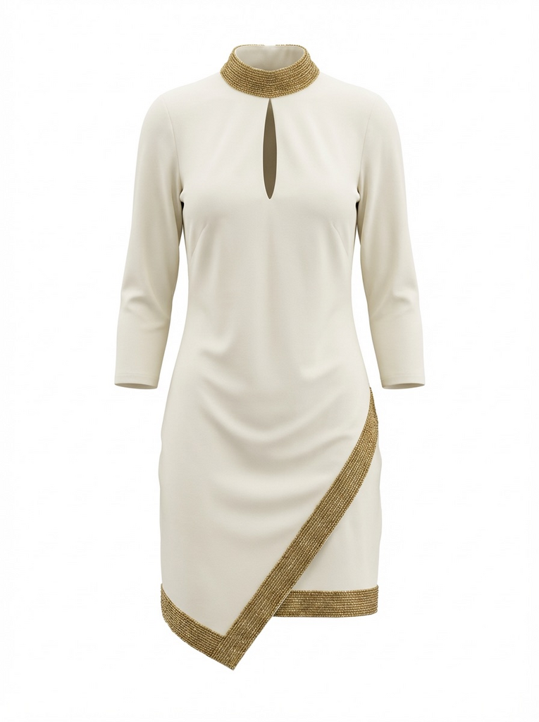 Bebe Choker and Trim Detail Dress