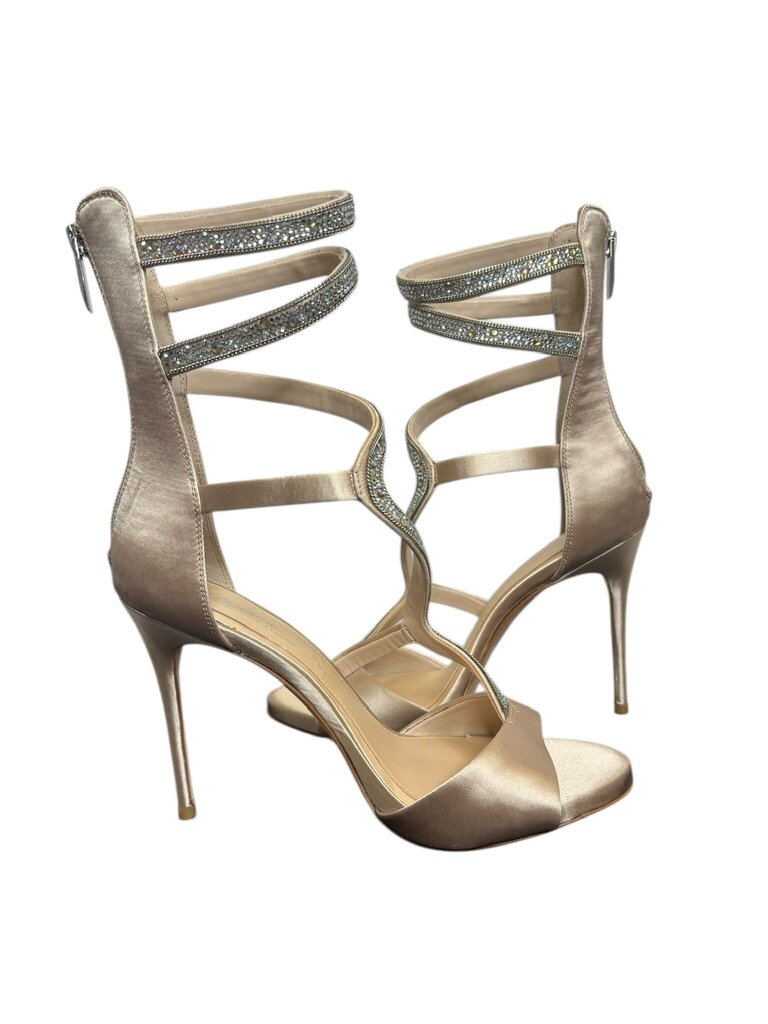 Stylish Strappy High Heels with Rhinestones