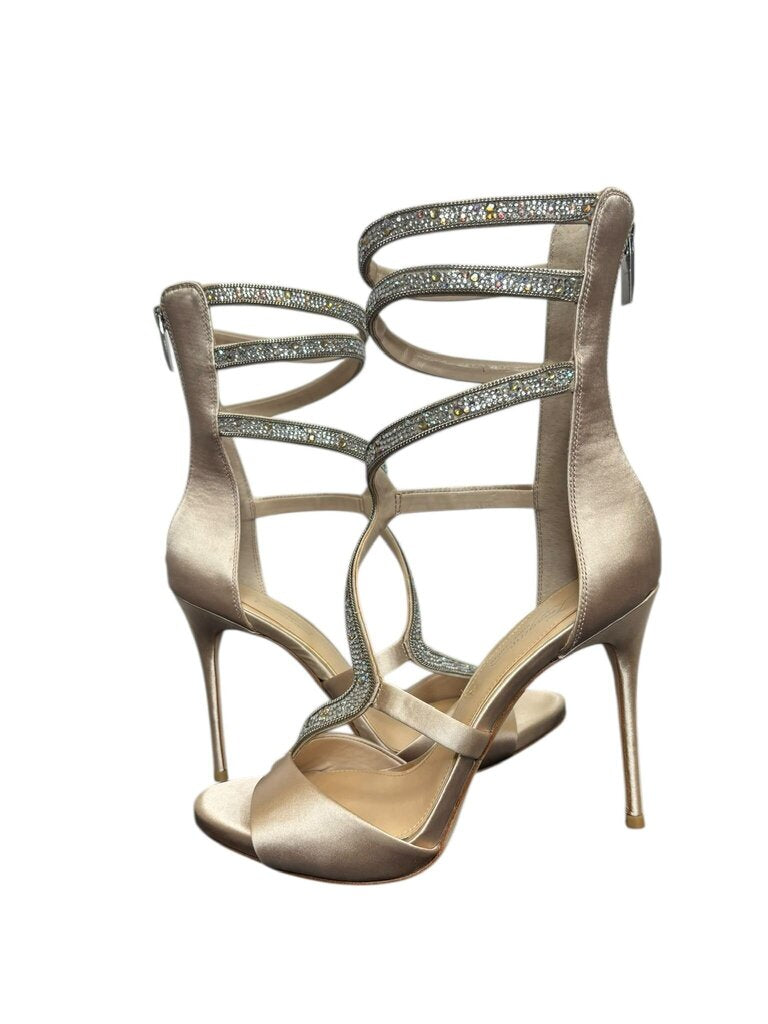 Stylish Strappy High Heels with Rhinestones