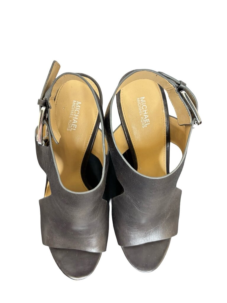 Michael Kors Women's Leather Wedge Sandals