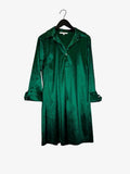 Preston & York Green Satin Shirt Dress