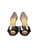 Christian Louboutin Black Patent Leather Peep-Toe Heels