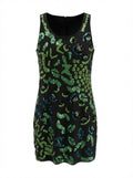 Elogy Sequin Animal Print Dress