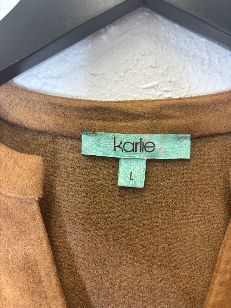 Karlie Brown Suede Top