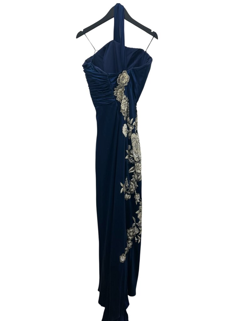 Naeem Khan One Shoulder Dress with Floral Embroidery