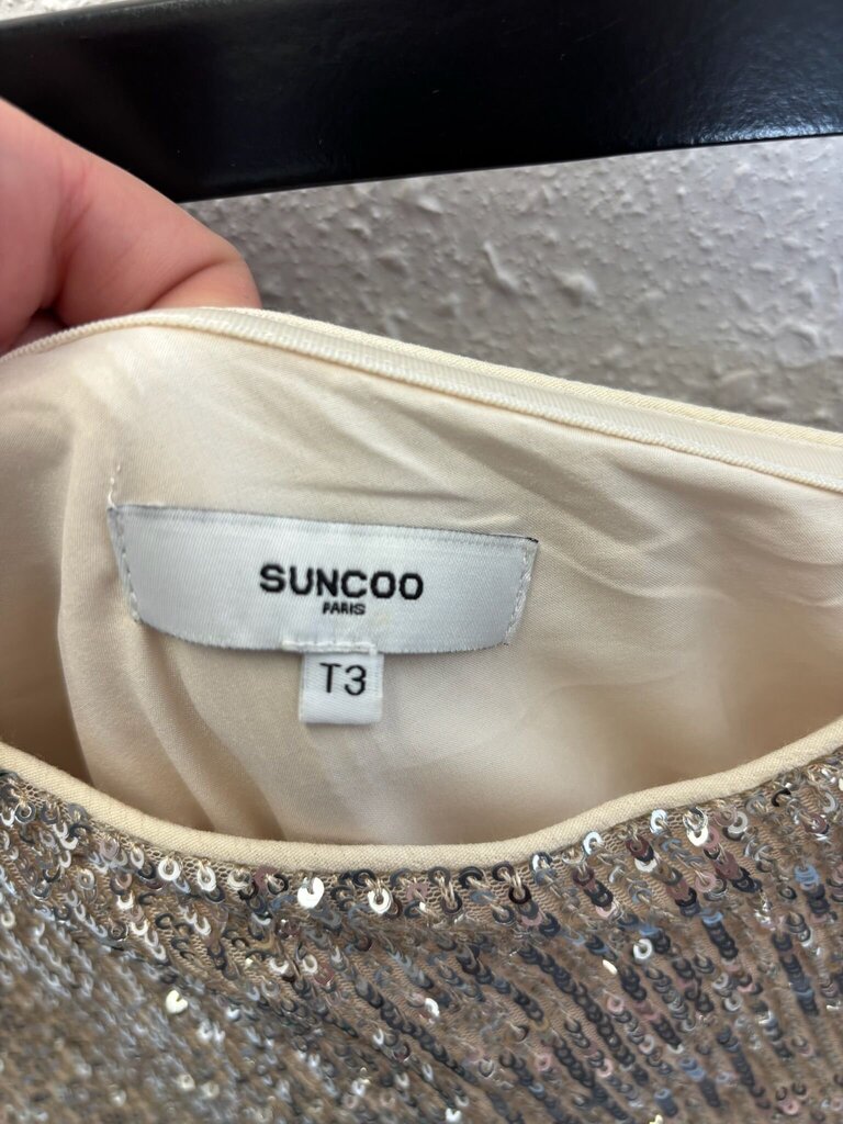 Suncoo Paris One-Shoulder Sequined Dress