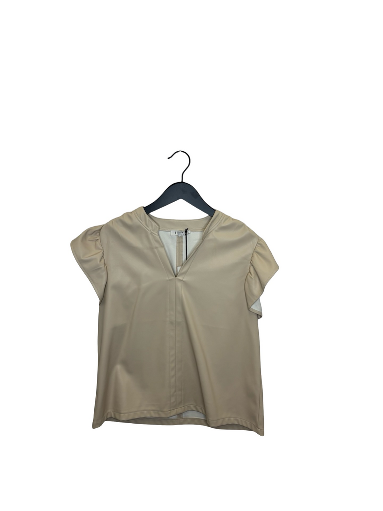 Beige Puff Sleeve Top
