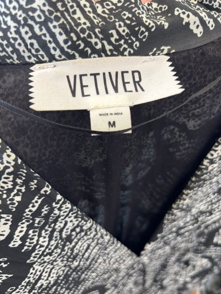 Vetiver Women's Black and White Printed Dress