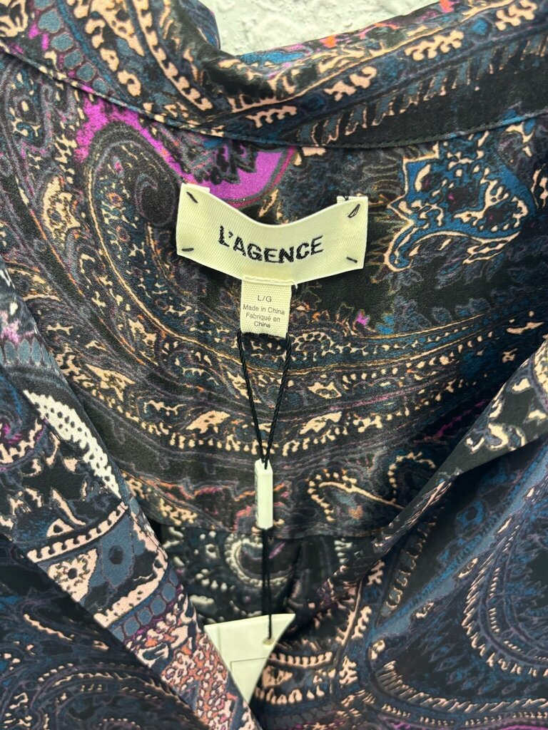 L'AGENCE Paisley Print Blouse