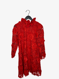 Medium TuckerNuck Red Floral Lace Dress