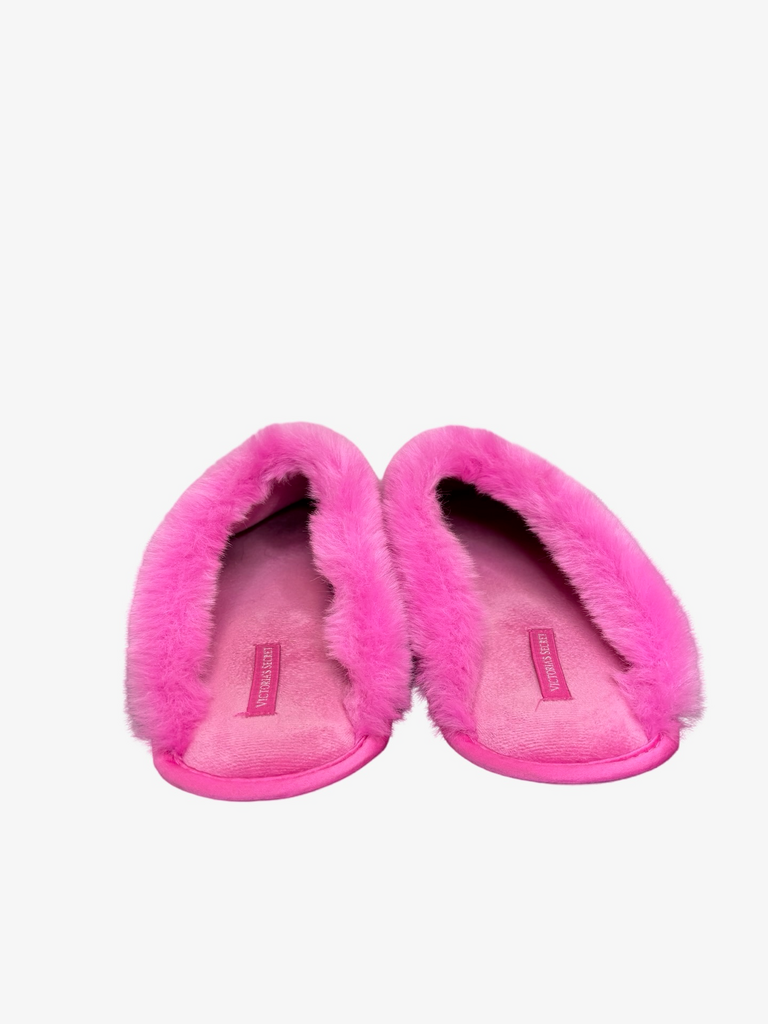 Victoria's Secret Pink Furry Heart Slippers