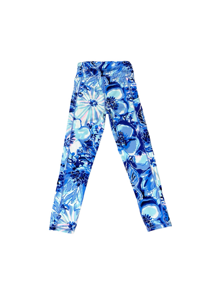 Small Lilly Pulitzer Blue Floral Leggings