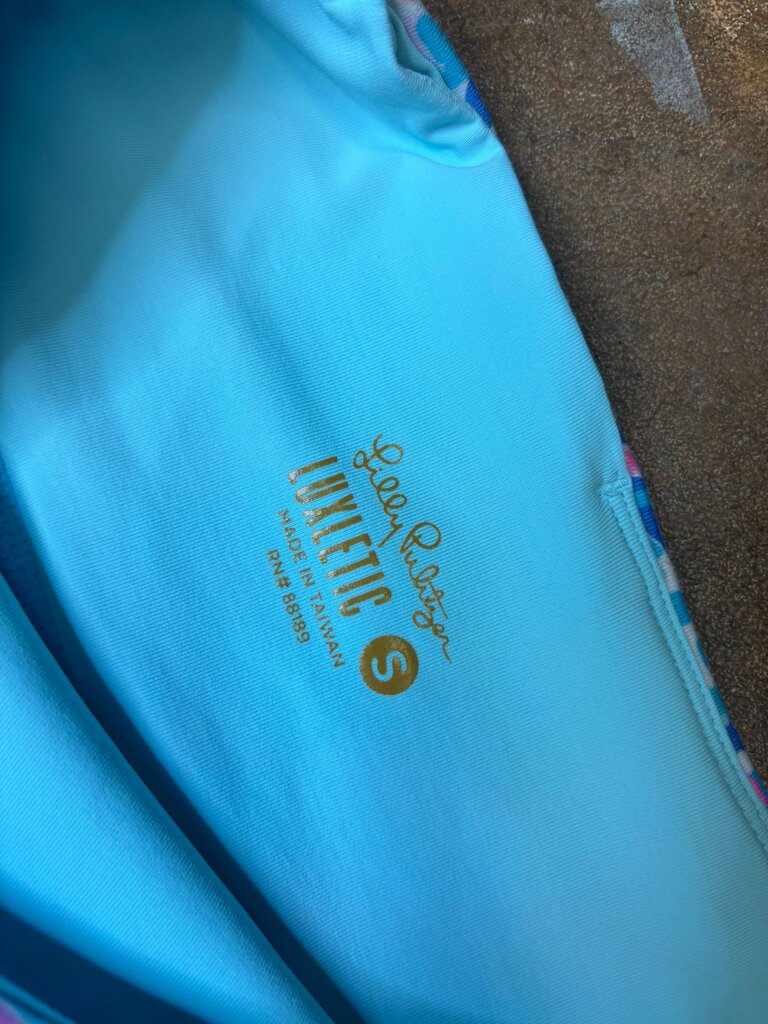 Small Lilly Pulitzer Athletic Pink and Blue Leggings