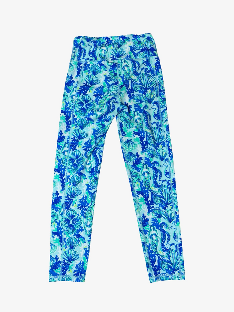 Small Lilly Pulitzer Leggings with Seahorse and Floral Pattern