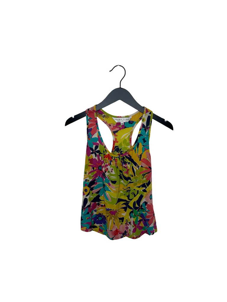 Trina Turk Colorful Floral Tank Top