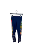 FARM Navy Leggings with Floral and Polka Dot Design