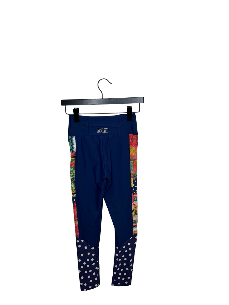 FARM Navy Leggings with Floral and Polka Dot Design