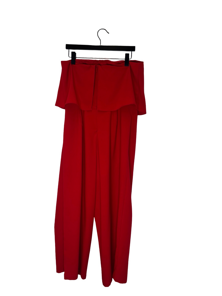 Red Off-Shoulder Jumpsuit