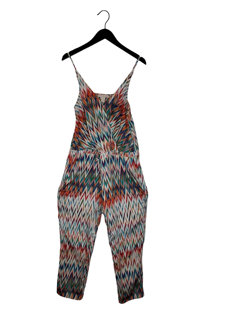 Presley Skye Colorful Chevron Pattern Jumpsuit