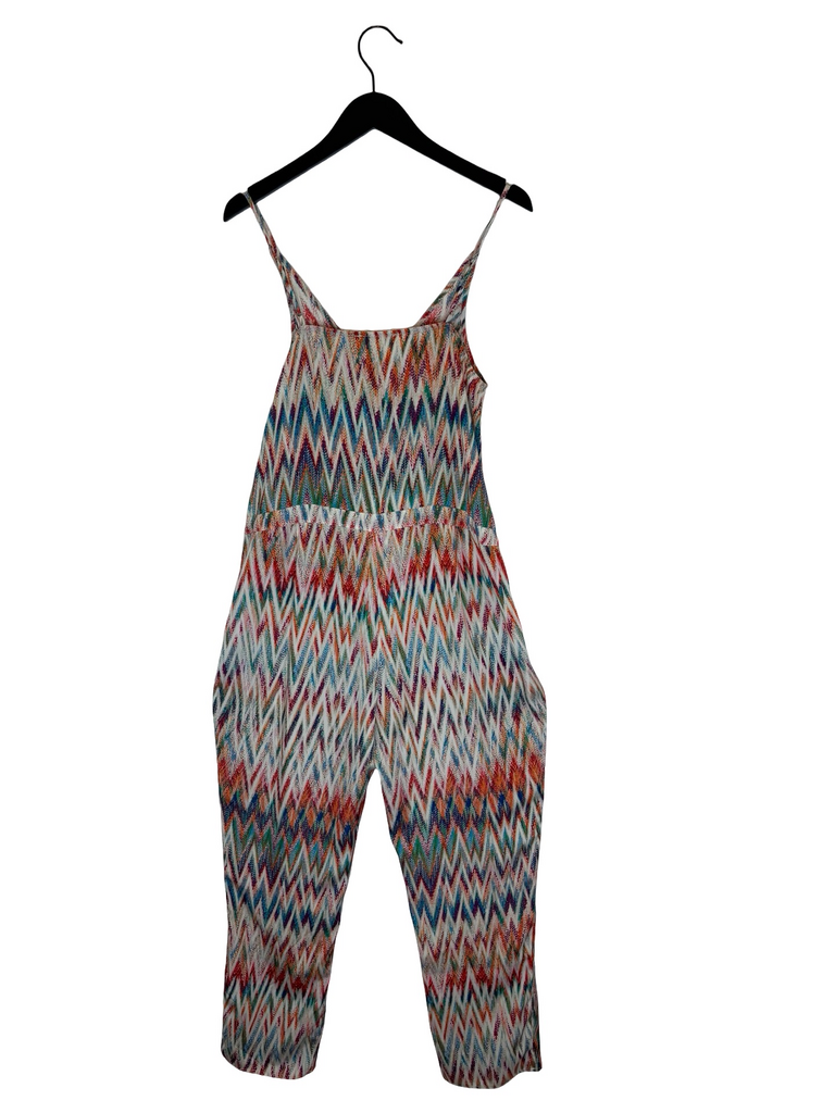 Presley Skye Colorful Chevron Pattern Jumpsuit