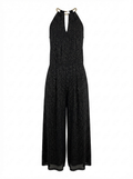 Women's Black Polka Dot Jumpsuit