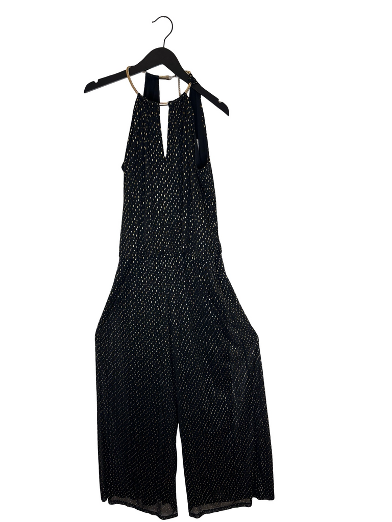 Women's Black Polka Dot Jumpsuit
