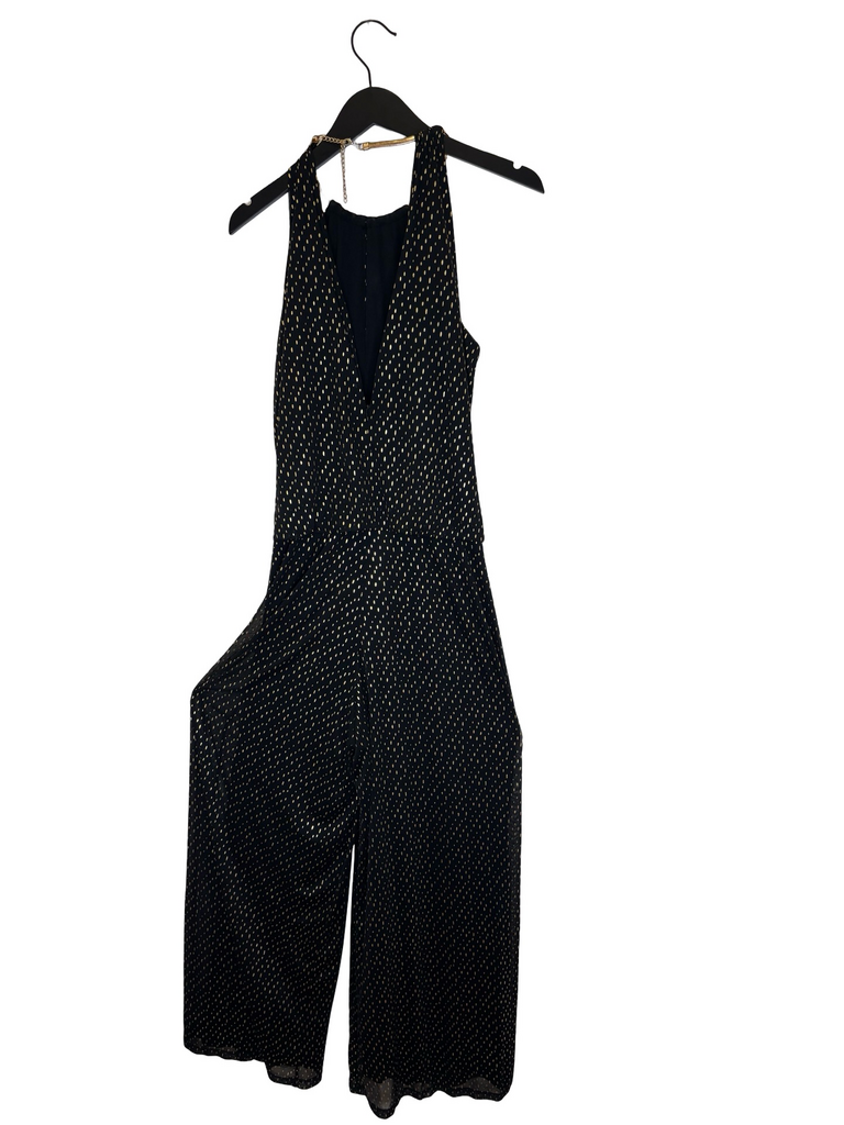 Women's Black Polka Dot Jumpsuit
