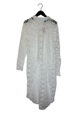 Pretty Garden White Lace high low shirt