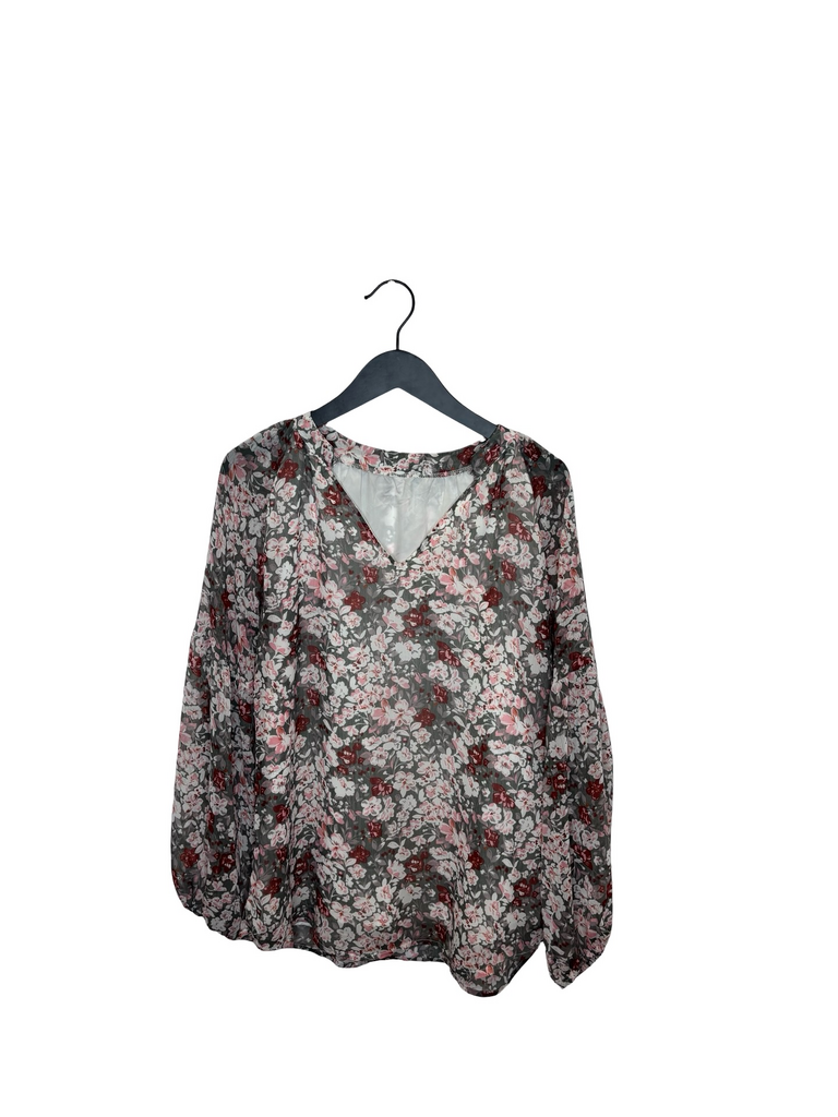 Floral Print Long Sleeve Blouse