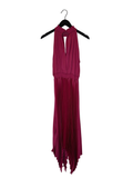ANRABESS Magenta Pleated Dress