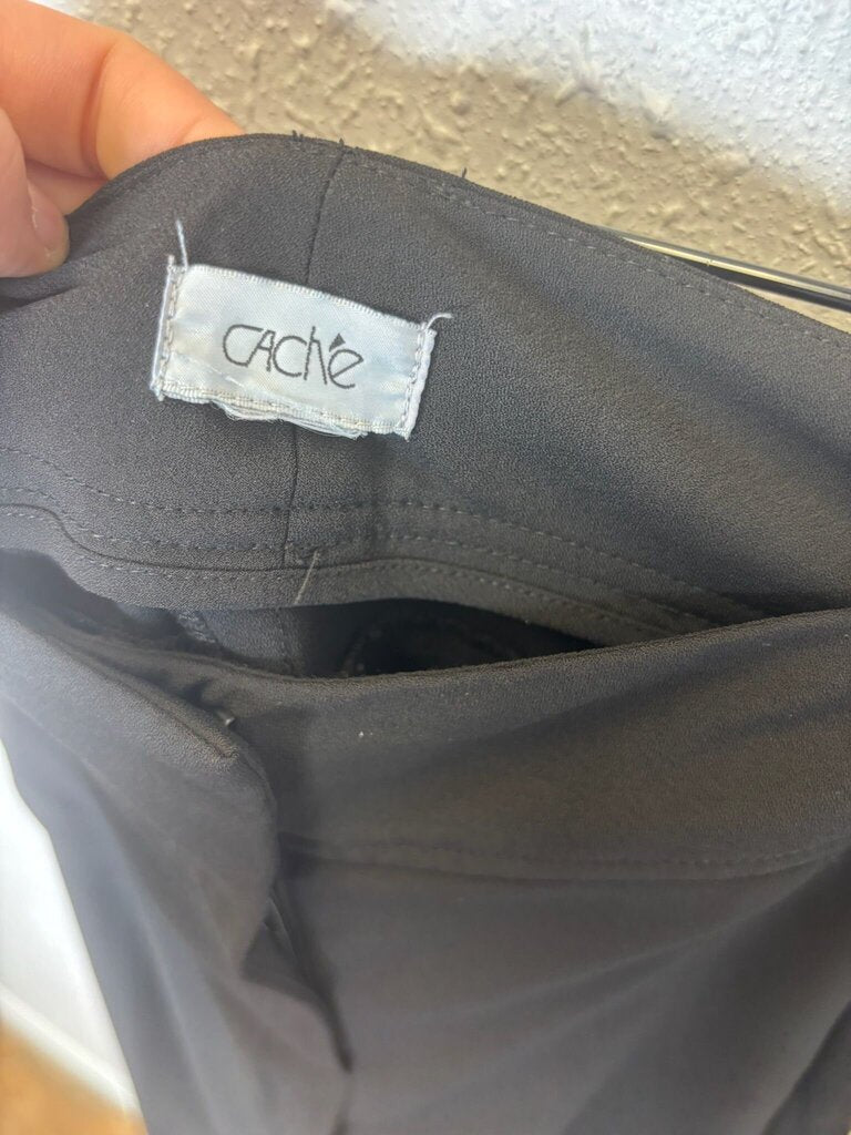 Cache Black Pants with Zipper Detail