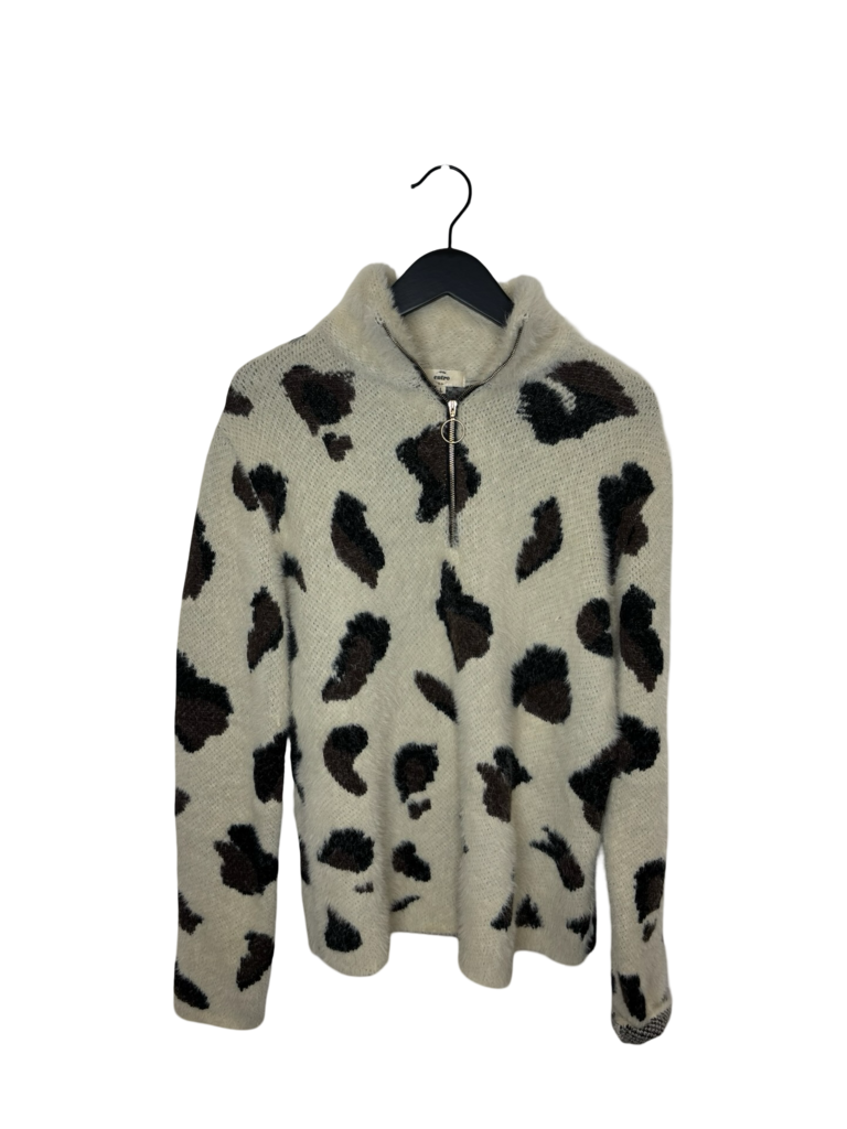 Entro Leopard Print Pullover Sweater