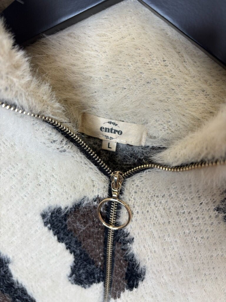 Entro Leopard Print Pullover Sweater