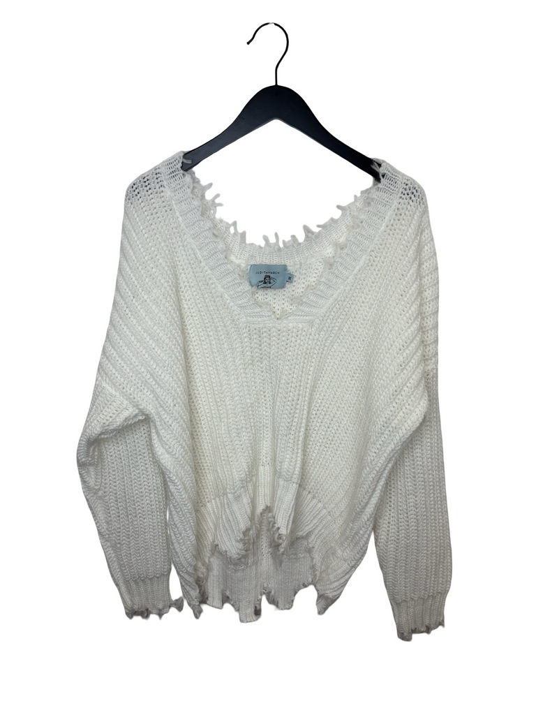 Judith March White Knit Sweater
