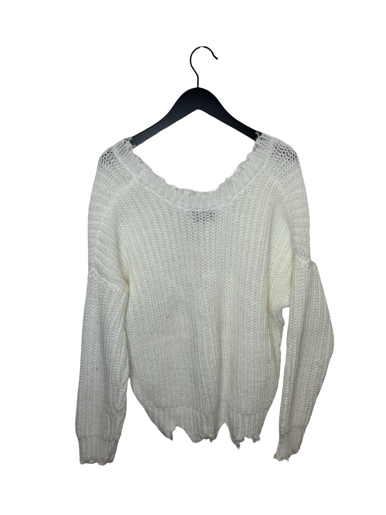 Judith March White Knit Sweater