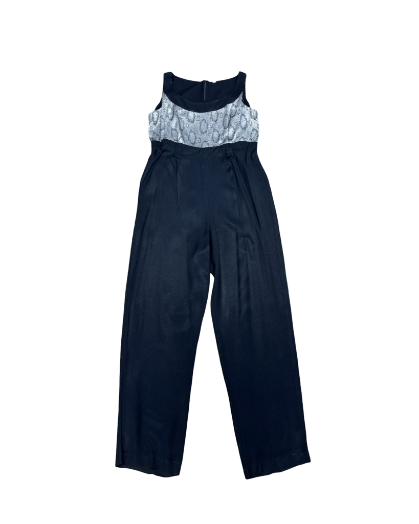 Women's Black and Silver Jumpsuit