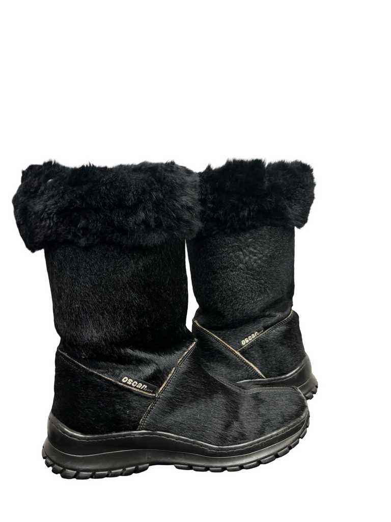 Black Fur Lined Winter Boots