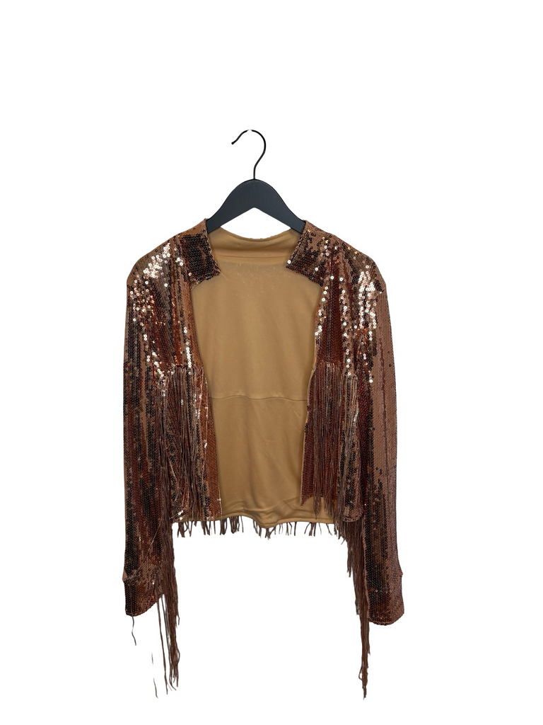 Sequin fringe jacket