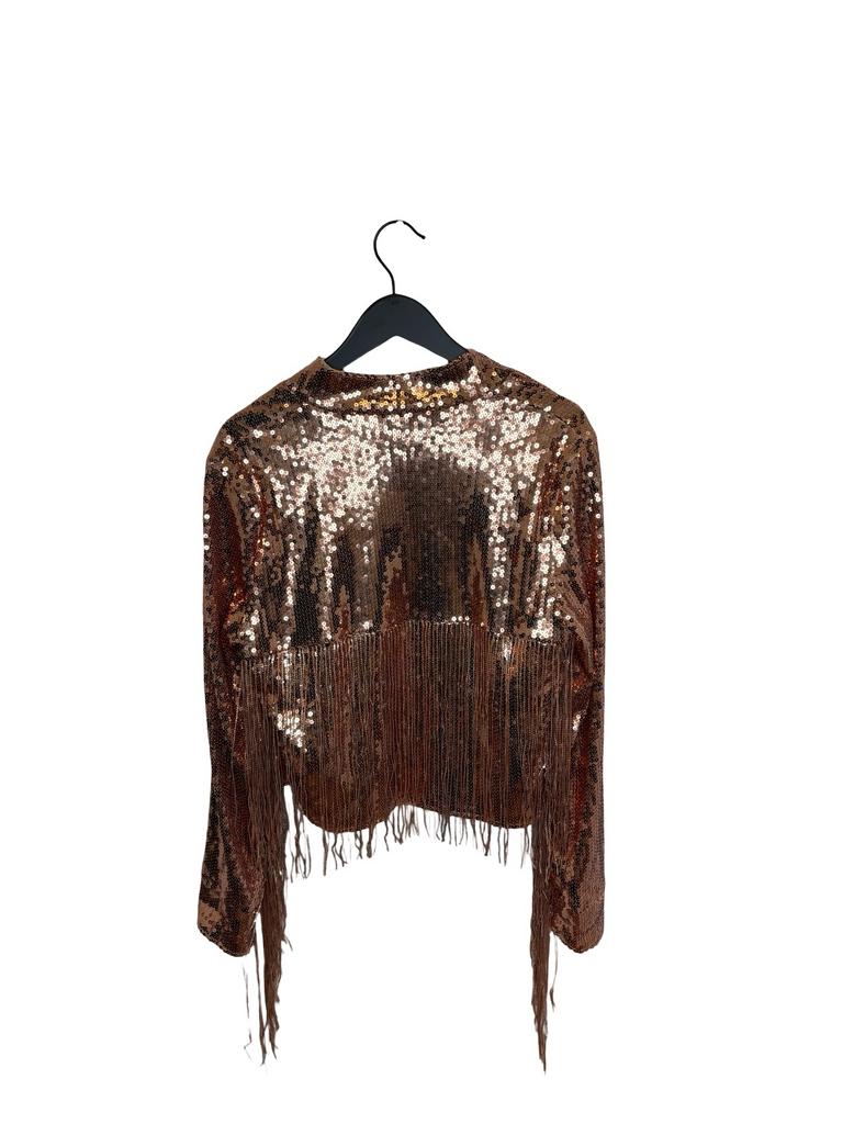 Sequin fringe jacket