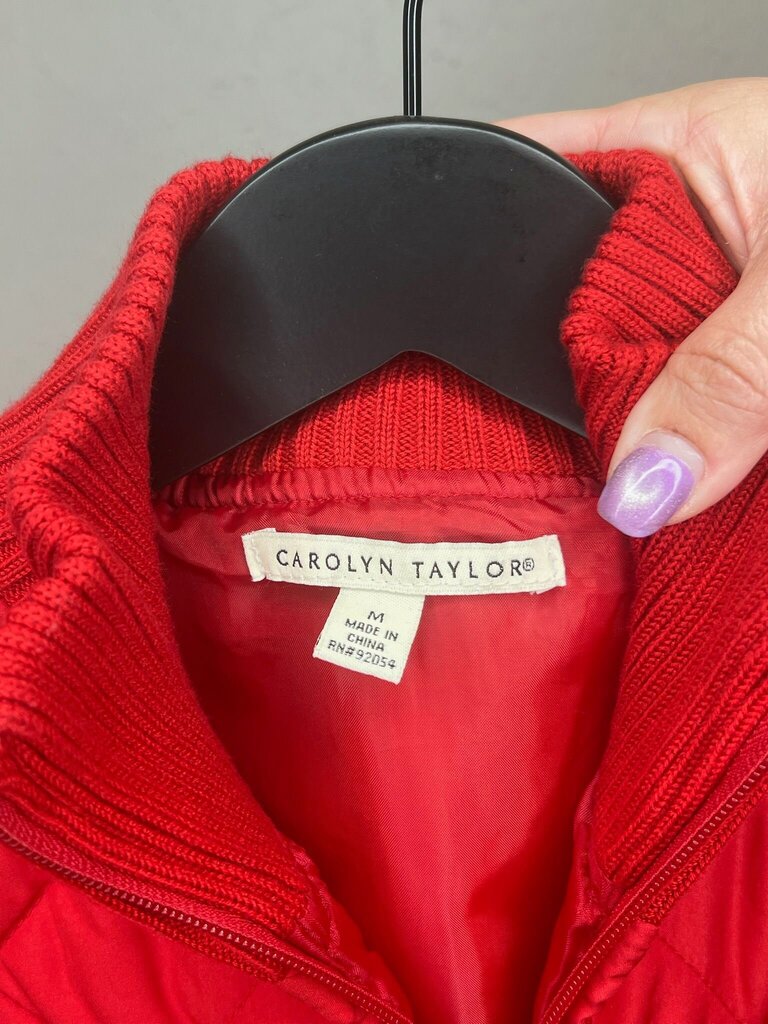 Medium Carolyn Taylor Red Quilted Vest